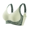 thumbnail image 3 of 2 Pack(Green 1PCS & Beige 1PCS) Multipack Women's Comfortable and Transparent Shoulder Strap Cordless Backless Bra's Spongeless with Convertible Shoulder Straps, 3 of 7