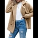 thumbnail image 3 of Abrigos de Invierno para Mujer, de Forro , Piel Sintética, de Oveja, Chaquetas Extragrandes y Modernas, Ropa de Abrigo Cálida Caqui XXL, 3 of 9