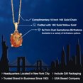 thumbnail image 2 of Gem Stone King 14K Yellow Gold Twilight Orange Mystic Quartz Pendant Necklace | 1.80 Cttw | Gemstone Birthstone | Oval 9X7MM | Gold Necklace for Women | With 18 inch Gold Chain, 2 of 6