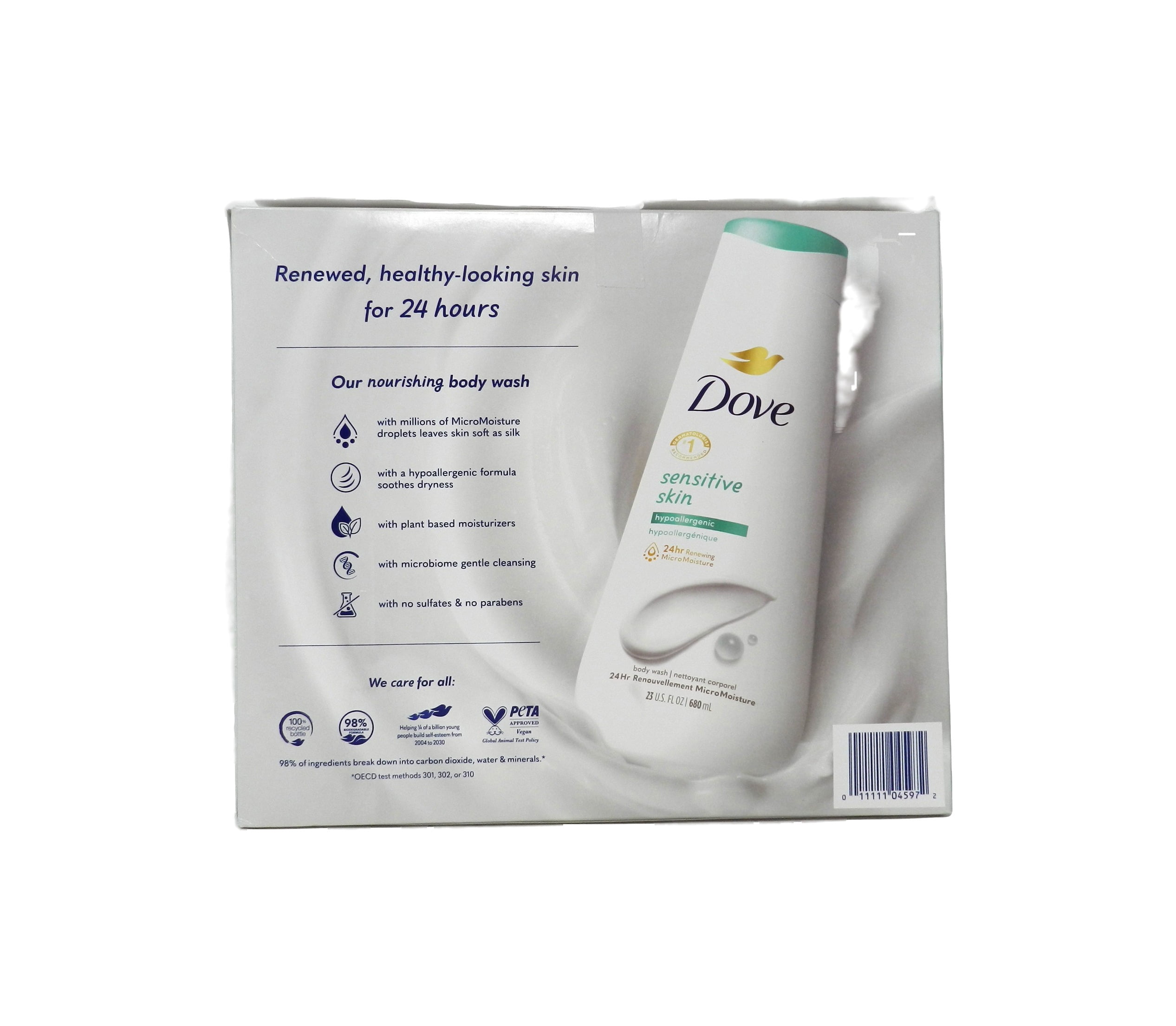 Dove Nourishing Body Wash, Sensitive Skin, 23 Fluid Ounce (Pack of 3)
