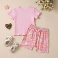thumbnail image 6 of TAIAOJING Toddler Girls Short Sleeve T Shirt Pullover Tops Floral Prints Shorts Outfits For 6-12 Months, 6 of 6