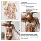 thumbnail image 3 of Traje De Baño De 3 Piezas, Bikini De 3 Piezas De Manga Larga Con Cordón En El Pecho Para Mujer Para Vacaciones De Verano, 3 of 5