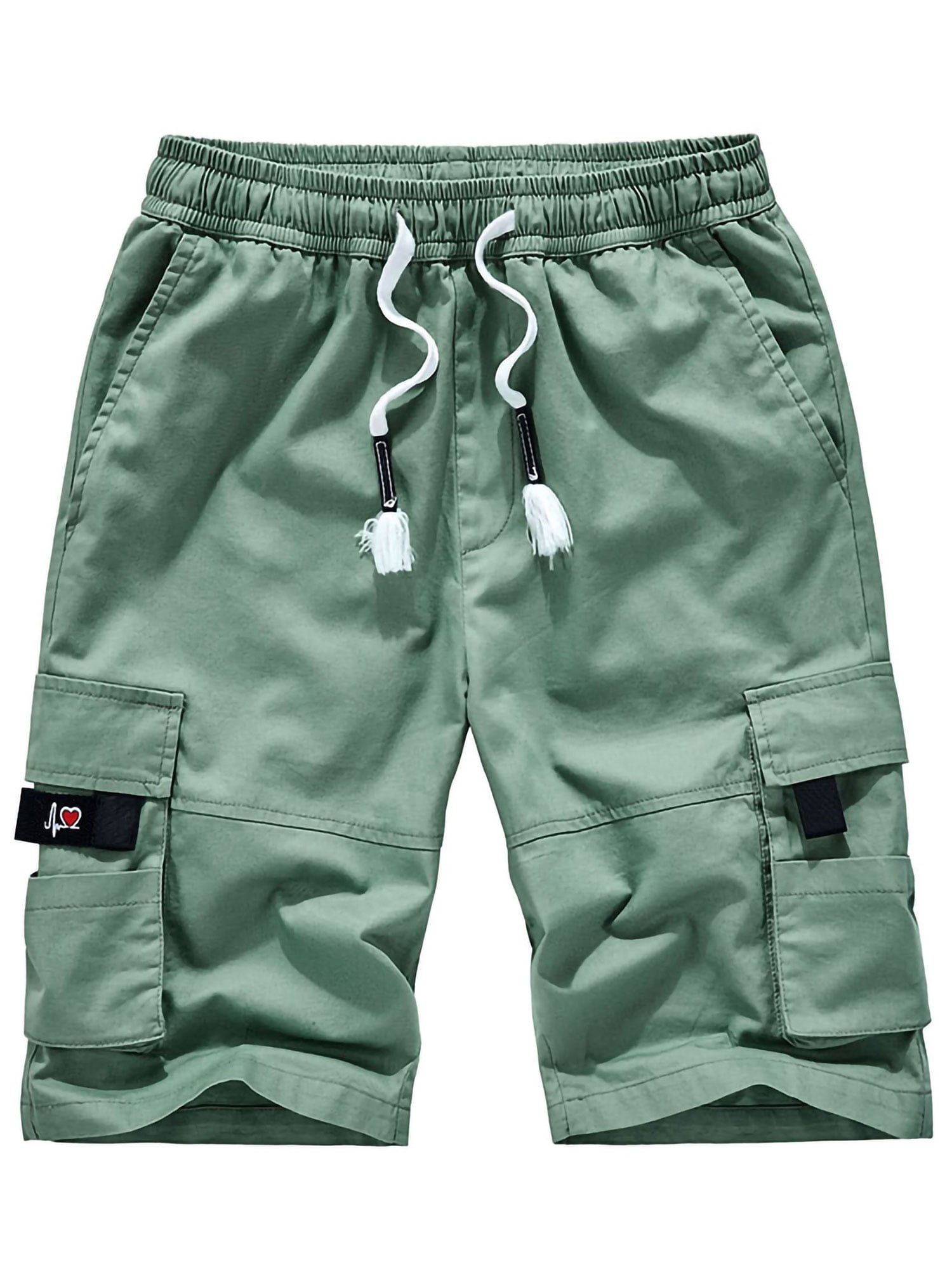 APTRO Mens Cargo Shorts Casual Shorts Cotton Combat Elastic Shorts with Multi Pockets 