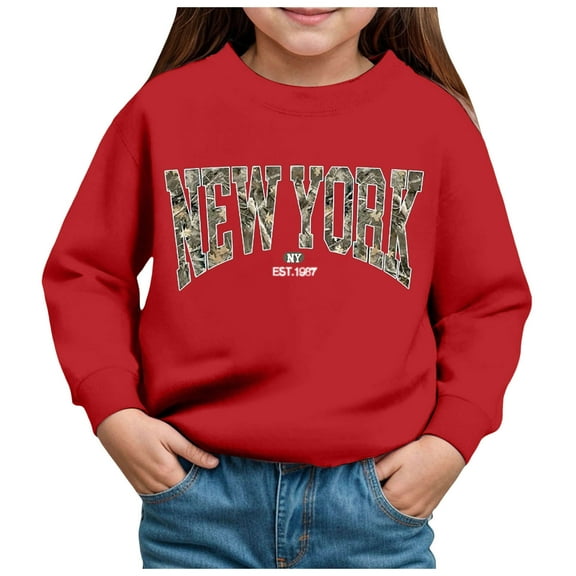 Zshosam Kids Sweatshirts Girls Toddler Kid Baby Girl Boy Sweatshirt Fall Clothes,Red 4 Years