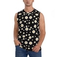 thumbnail image 2 of Goofa Daisy Printed Men's Sleeveless T-Shirt - Athletic Gym Workout Tank Top for Men - Moisture-Wicking, UPF 30+ Quick-Dry Muscle Tee-, 2 of 8