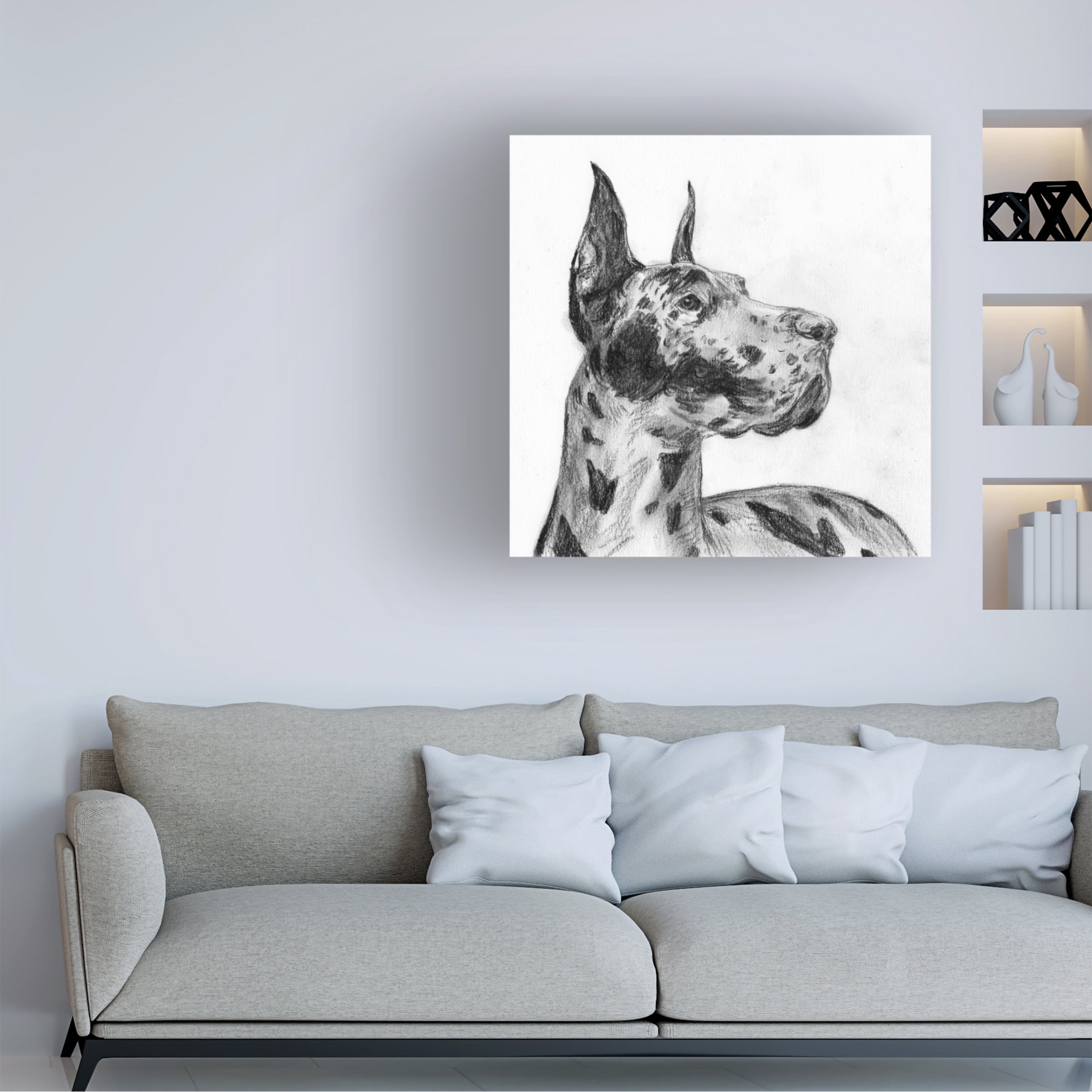 Melissa Wang 'Great Dane Portrait II' Canvas Art