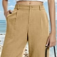 thumbnail image 7 of Huankd Wide Leg Stretchy Work Pants Pull on Business Casual Pants for Women High Waisted Slacks Dress Pants Khaki 2XL, 7 of 7