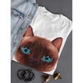 thumbnail image 3 of Cute Cat Face Portrait T-Shirt Women -Image by Shutterstock, Female Large, 3 of 4