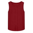 thumbnail image 7 of Yertdoel Tank Tops for Women Summer Cotton Linen Solid Color Round Neck Sleeveless Wide Straps Loose Fit Top Daily Stylish Casual Comfy Soft Beach Blouses, 7 of 7