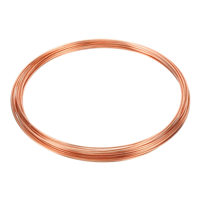 Alambre de Cobre Semi Duro Uxcell, 18 Gauge/1.0mm Diámetro 6m/19.68ft Carrete de Alambre para Manualidades