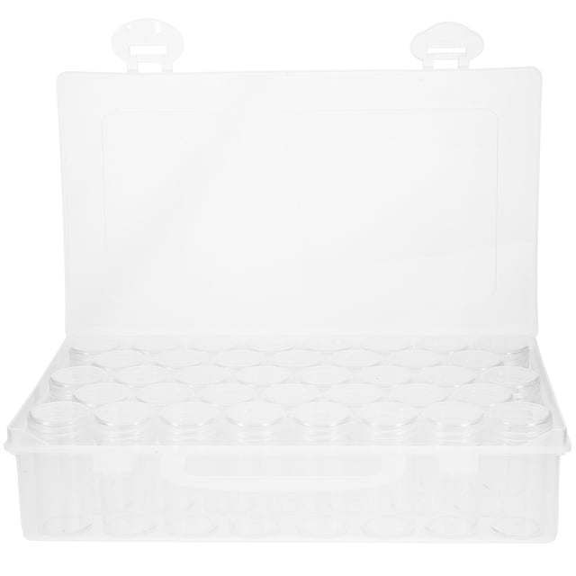 Miangastore Loose Bead Box Compartment Organizer with Divider Multi-grids Beads Storage Case Small Parts Box