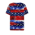 thumbnail image 4 of Aboser Memorial Veterans Day Shirts Women Fourth of July Clothes Fashion Red Blue USA Stars Graphic Shirt American Flag Holiday Tops for Juniors Summer T Shirts, 4 of 5
