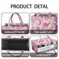 thumbnail image 4 of Large Capacity Tote Bag,Pioneer Flower Floral Print Pattern Handbag Fashion Luxury Tote Bag,15.7"x13"x 5.1" Inches,Laptop Compatible, 4 of 6