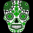 thumbnail image 3 of CafePress - Shamrock Sugar Skull Women's Dark Pajamas - Women's Short Sleeve Print T-Shirt and Pants Dark Cotton Pajama Set, 3 of 7