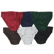 6 Pack Knocker Mens Bikinis Briefs Underwear 100% Cotton Solid Size Small 28-30