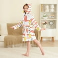 thumbnail image 4 of FORMRS Niños Bathrobe Unisex Hooded Robe Soft Plush Pajamas Sleepwear, Size 2-3T, Striped Crab, 4 of 7