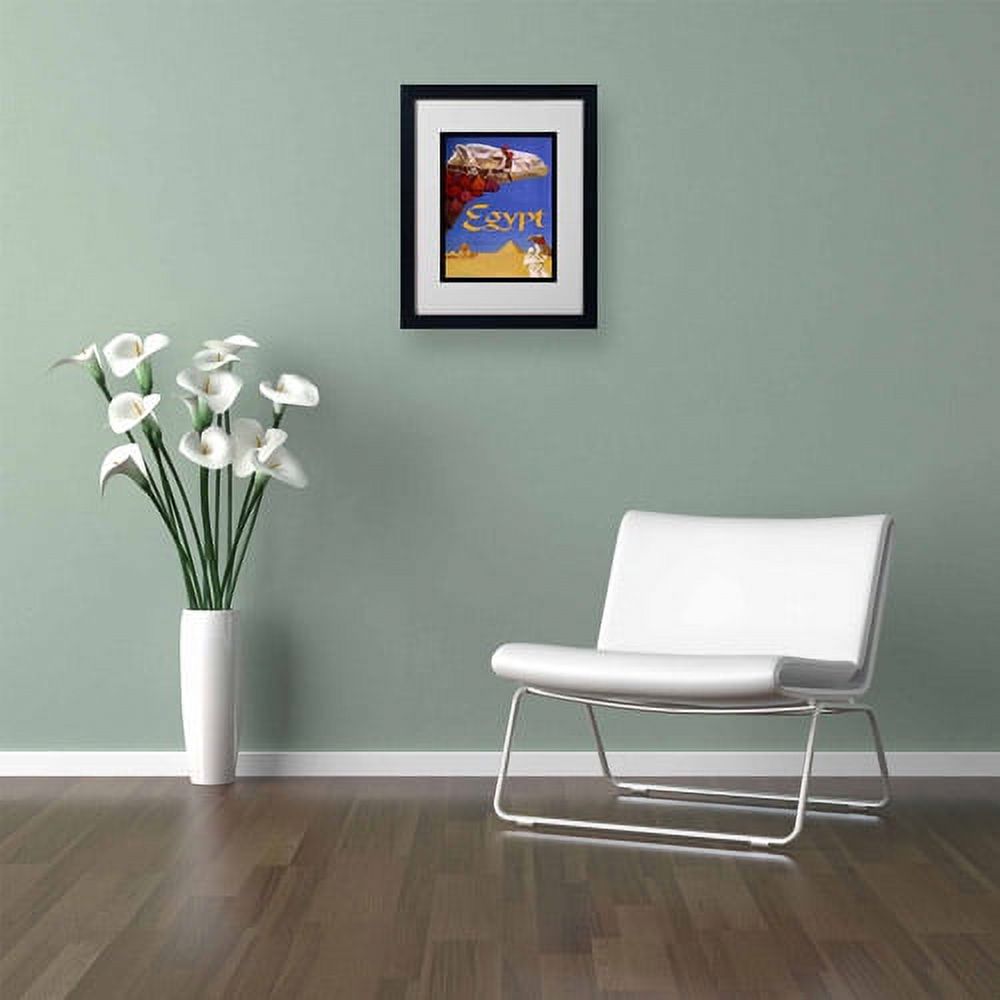 Trademark Fine Art "Egypt Camel" Matted Framed Art by Vintage Apple Collection, Black Frame