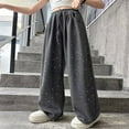 thumbnail image 2 of Kids Sweatpants Summer Fall Pants Loose Long Pants Wide Leg Sweatpants Baggy Pants Cute Girl Clothes 6-7 Years, 2 of 8