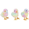 thumbnail image 4 of Northlight Plush Tie Dye Easter Chick Figurines - 4.25" - Set of 3, 4 of 6