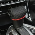 thumbnail image 1 of Car Gear Shift Cover Pu Leather Shift Lever Cover Gearbox Shifter Knob Protector, 1 of 10