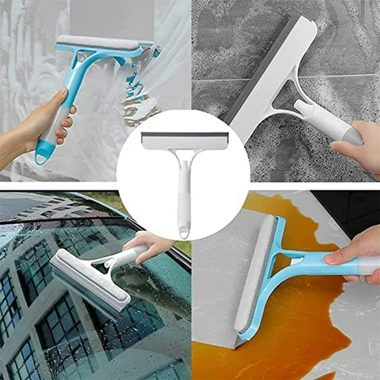 Multifunction Window Cleaning Tool Multipurpose Silicone Window Cleaner  with Water Spray Function Glass Door Shower Squeegee Car Home Kitchen