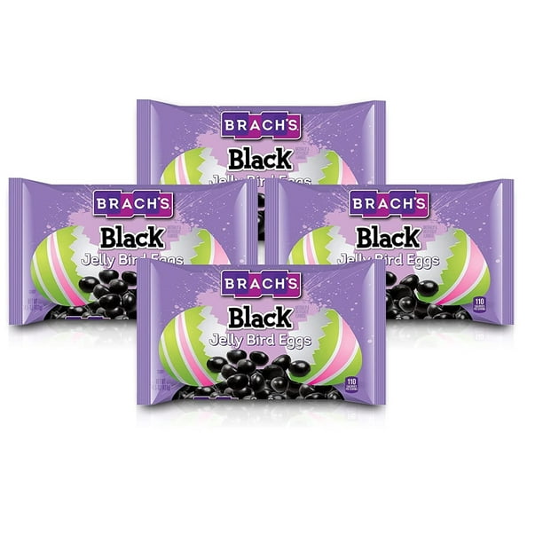 Brach's Black Jelly Bird Eggs Licorice Jellybeans 14.5 oz 4 Pack