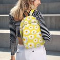 thumbnail image 6 of Honeii Daisies Flowers Print Canvas College Laptop Backpack, Durable Rucksack Travel Notebook Bag School Backpack Book Bag for Men Women-Small, 6 of 7