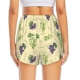 thumbnail image 2 of Lsque Green And Purple Grapes Printed Women's Running Shorts with Liner Pockets,Elastic Quick Dry Workout Athletic Gym Yoga Shorts,Womens High Waist Shorts-Medium, 2 of 9