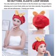 thumbnail image 5 of Super Absorbent Hair Towel Wrap for Women, Microfiber Hair Turban with Bow Design, Fast Drying for Thick and Curly Hair, Frizz Control for Wet Hair After Washing, 5 of 8