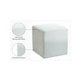 thumbnail image 2 of Meridian Furniture Roy Cream Ottoman/Stool, 2 of 8