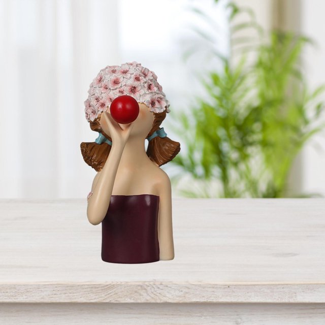Preciosa estatua de de burbujas, coleccionables, dormitorio en hogar, habitación de , estantería, decoración de escritorio, adorno ar Borgoña 1 Macarena Figura niña burbuja
