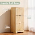 thumbnail image 3 of Ktaxon Tall 3-Drawer Wood File Cabinet Vertical Filing Cabinet for Letter A4-Sized Files Easy to Assemble, Modern Style Fluted Design Wood, 3 of 9