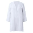 thumbnail image 4 of Women's Lightweight Chiffon Cardigan Casual Beach Cover Up Summer Spring Basic Open Front Knit Sweater For Daily Wear And Vacation Uv Protection Shirts for Women Sun Protection Clothing Women, 4 of 6