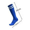thumbnail image 4 of ASFGIMUJ 3 Pairs Kids Soccer Socks Striped Knee High Tube Socks Football Uniform Sports Socks for Boys Girls 6-12 Years Old, 4 of 6