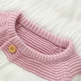 thumbnail image 2 of vdgthytj Newborn Girls Boys Sweater Romper Baby Striped Knitted Bodysuit Long Sleeve Button Jumpsuits Winter Clothes, 2 of 5
