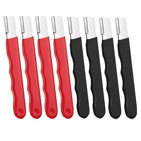 8 Portable Gardening Tool Sharpener Multi-Purpose Garden Tool Sharpener Stone Mini Garden Knife Blade Sharpener 8x Lawn Blade Sharpener Black & Red