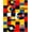 Multicolor Red Yellow Blue, Pattern 3, variant on ODIKA Personalized Disco Vinyl Records Cassette Funky Record Movie for Home Office, Gaming Room, Under Desk, Non-Slip Chair-Friendly