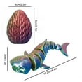 thumbnail image 3 of Xecvkr 3D Printed Shark Ornament Fish Tank Movable Joint Coffee Table Desktop Realistic Educational Collectible Home Gift 1 Piece with Egg, 3 of 5