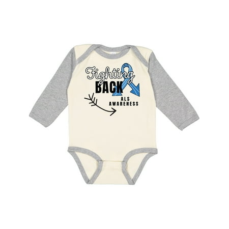 

Inktastic ALS Awareness Fighting Back Gift Baby Boy or Baby Girl Long Sleeve Bodysuit