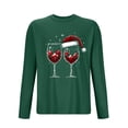 thumbnail image 3 of Brondbend Men Top Christmas Cheap Shirts for Men Long Sleeved Crew Neck Fitness Homewear Print Fashion Blouse Regular Fit Weekend Clothes Green, 3 of 5