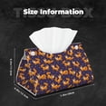 thumbnail image 6 of Lsque Stars and Fox Cute Printed Long Tissue Box Cover Holder, Facial Paper Organizer Dispenser,Triangle with Bottom Belt, PVC Leather Decorative Organizer, 6 of 9
