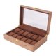 thumbnail image 2 of 10/12 Ranuras Caja de Exhibición de Reloj de Regalos de Almacenamiento de Joyería de Ranuras Grano De Grano de madera de de 12 ranuras Fernando Caja de almacenamiento de reloj, 2 of 8