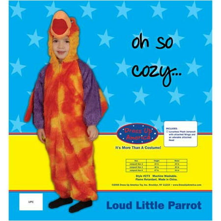 Dress Up America 273-10 Loud Little Parrot Costume Set - Size
