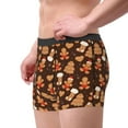 thumbnail image 2 of Sikiie Christmas Gingerbread Cookies Print Men's Boxer Briefs, Elastic Waistband Boxer Briefs Leggings-Small, 2 of 5