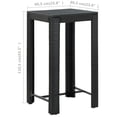 thumbnail image 4 of vidaXL 3 Piece Outdoor Bar Set with Cushions Poly Rattan Black, 4 of 5