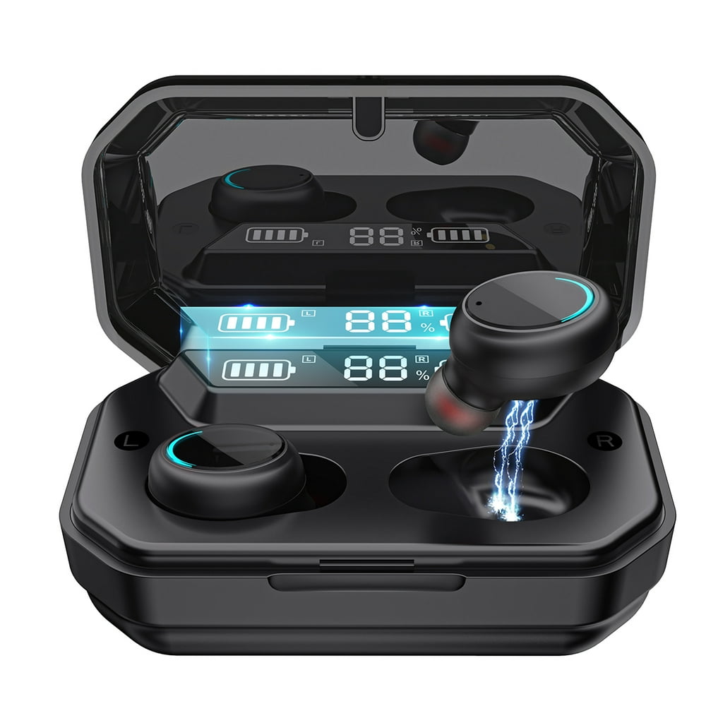 Wireless Bluetooth 5.0 Earbuds, IPX7 Waterproof Headphones Noise ...
