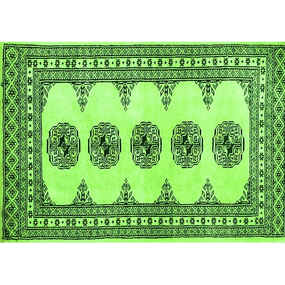 Ahgly Company Indoor Rectangle Persian Green Traditional Area Rugs, 5' x 8'