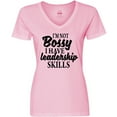 thumbnail image 3 of Inktastic I'm Not Bossy I Have Leadership Skills Women's V-Neck T-Shirt, 3 of 5