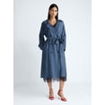 thumbnail image 2 of Devil Wears Prada Scoop Collection Women’s and Women's Plus Trench Coat, Sizes XS-4X, 2 of 5
