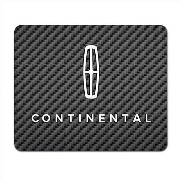 Lincoln Continental Black Carbon Fiber Texture Graphic PC Mouse Pad for Gaming and Office